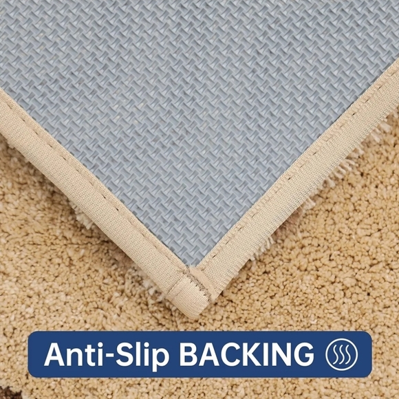 Extra Thick Bath Rug Anti-Slip Bath Mat Soft Plush 17x24 Inches - Picture 5 of 7